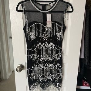 Sequin fringe dress NWT